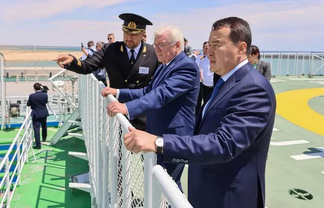 Президент Германии оценил транспортно-логистический потенциал порта Курык в Казахстане