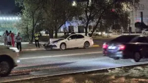 В Актау водитель Toyota на скорости протаранил авто скорой помощи