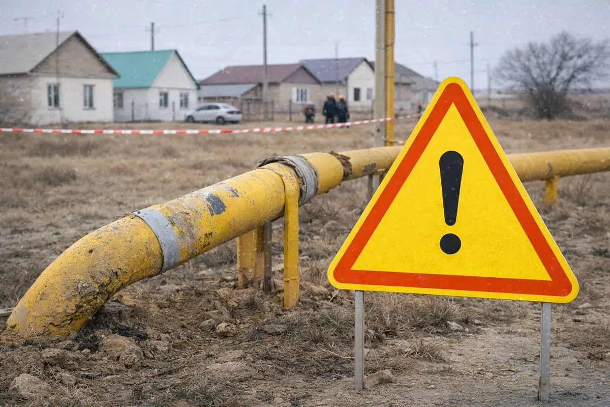 Посёлок в Мангистау остался без тепла из-за ДТП