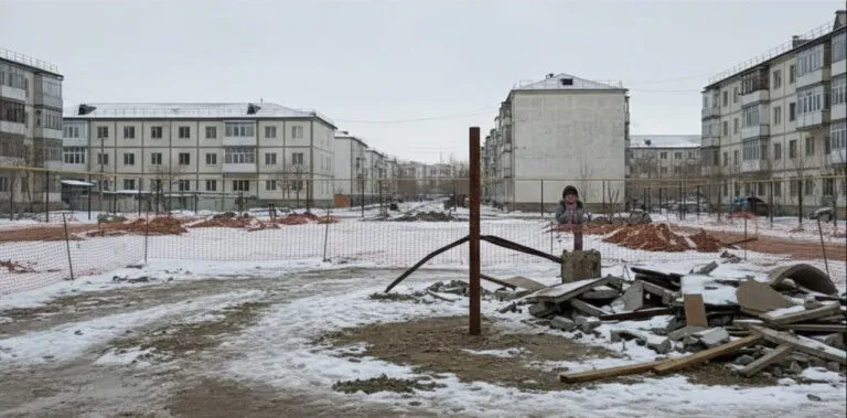 В Актау массово демонтировали детские площадки